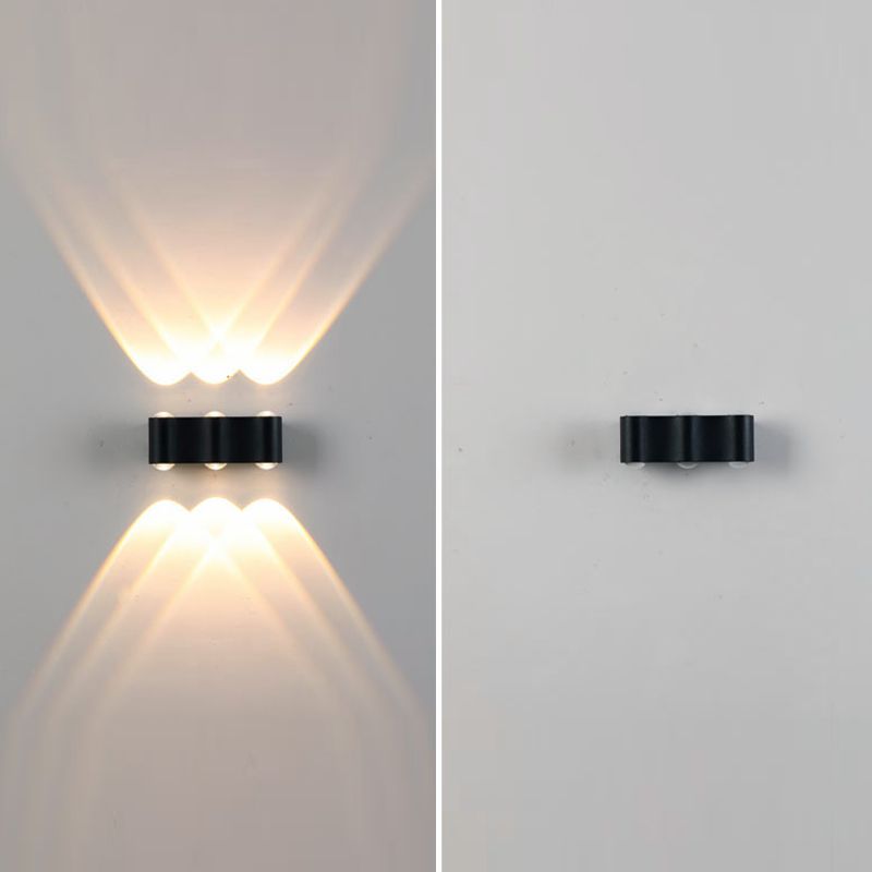 Contemporary Aluminum Wall Light 2.5" High Multi Light Wall Washer for Outdoors
