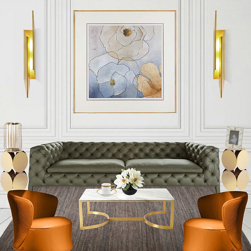 Iron LED Wall Mounted Fixture Unique Post Modern Wall Sconce in Gold