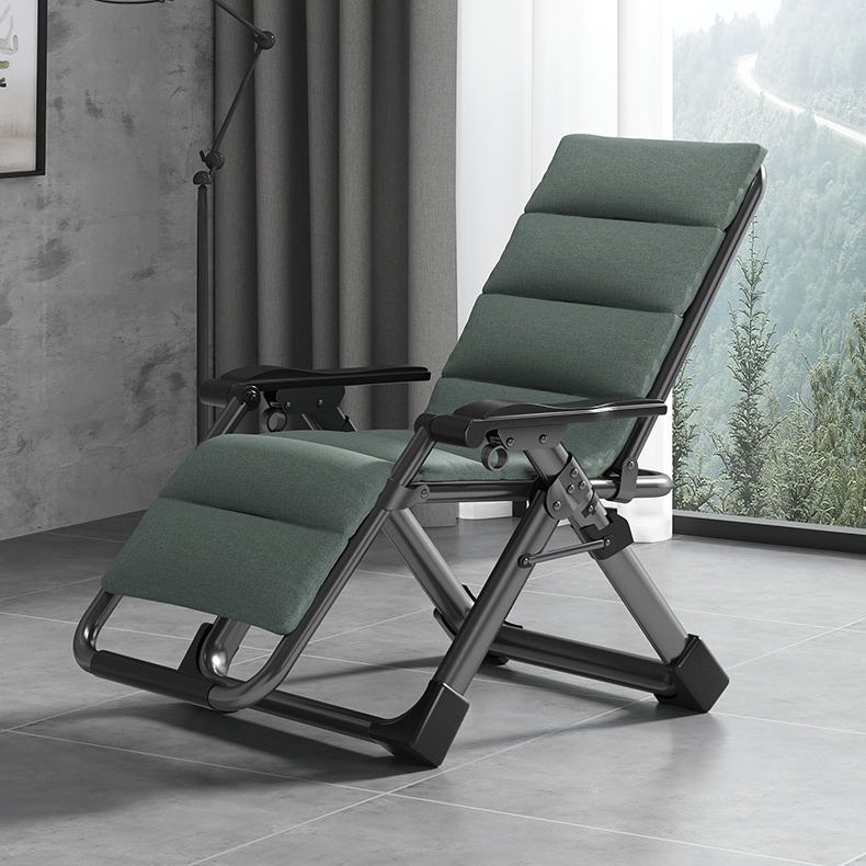 Indoor Recliner Chair with Metal Base and Position Lock and Arms