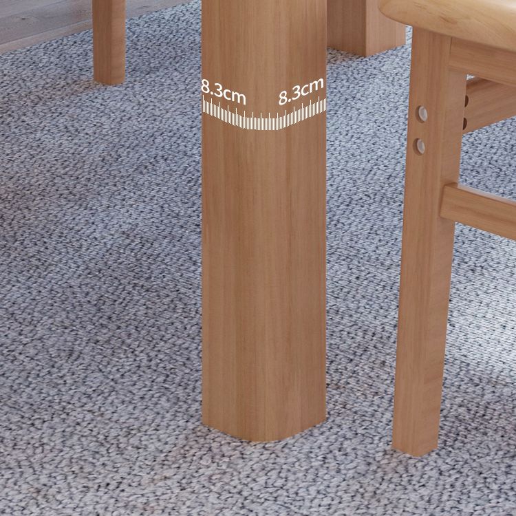 Contemporary Extendable Solid Wood Dining Table Kitchen Standard Dining Table with 4 Legs Base