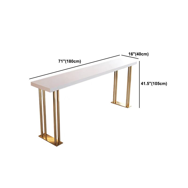 Modern Rectangle Solid Wood Bar Table Set 1/3 Pieces Counter Table with White Stools