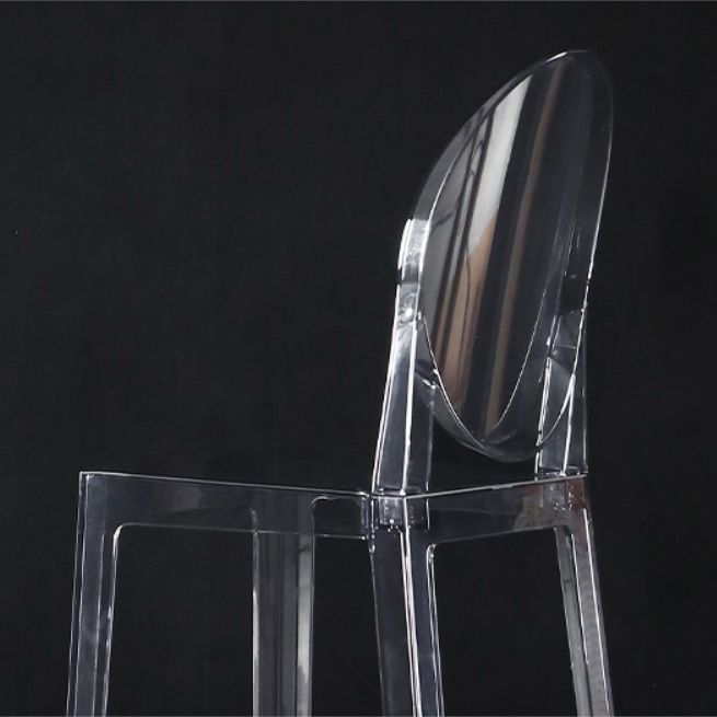 Dining Room Modern Acrylic Barstool 4 Legs Bar Stool with Pedal