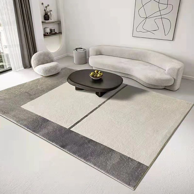 Minimalist Color Living Room Area Rug Anti-Slip Backing Rug Friendly Indoor Rug