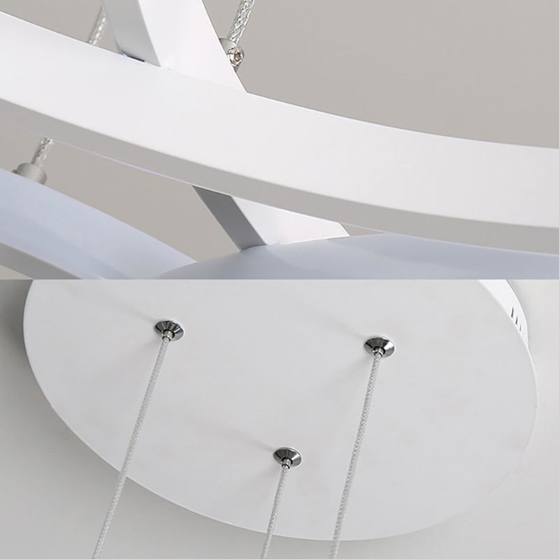 Acrylblüte Kronleuchter Licht zeitgenössische LED 23 "/29" /35,5 "breiter Deckenanhänger in warmem/weißem Licht