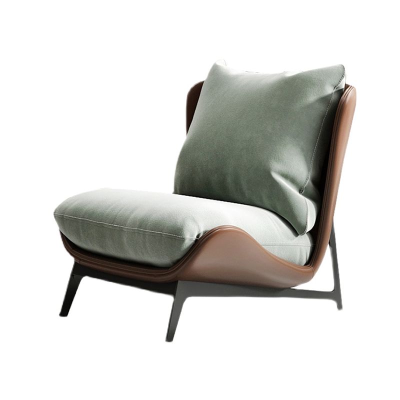 Velvet Armless Chair Pillow Back Chair for Living Room, 30.70" Wide