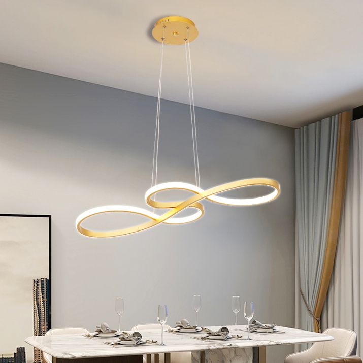 Modern Style Linear Island Lighting Metal 1- Light Pendant Light Fixture