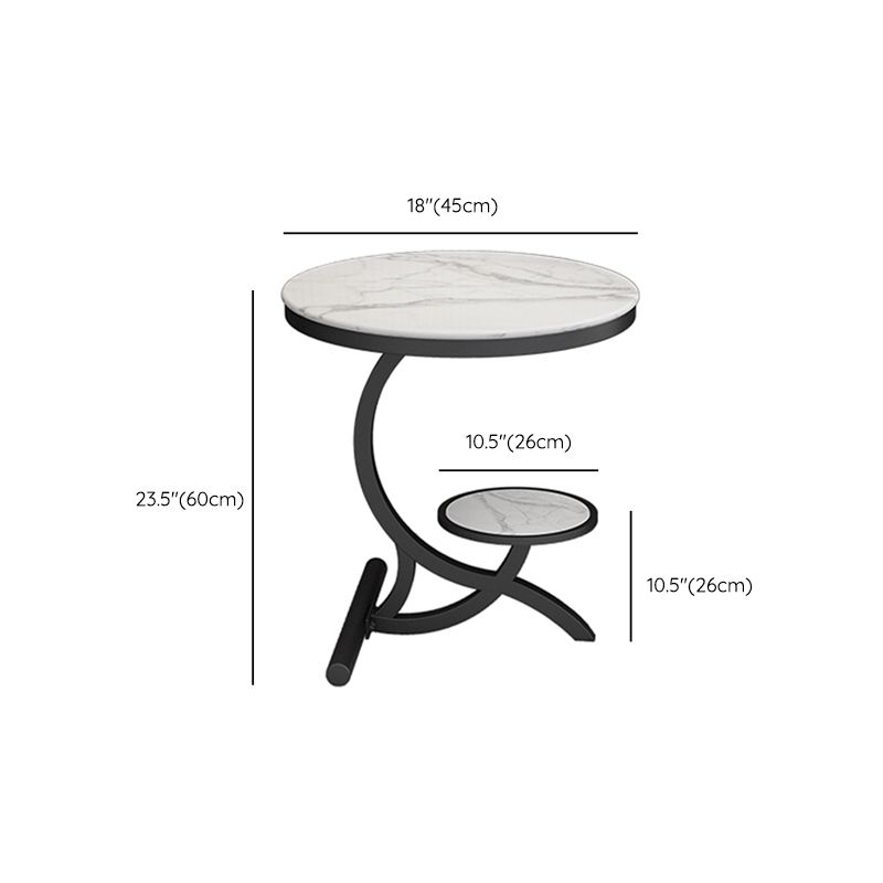 Modern Abstract Corner Table Round Side End Table for Living Room