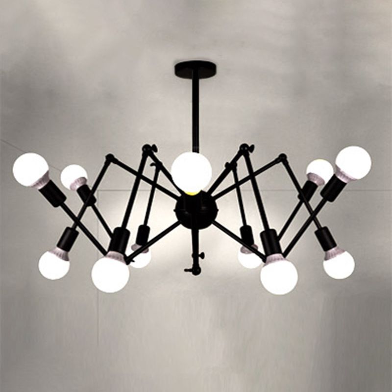 Spider Chandelier Light Fixture Industrial Metal Pendant Lighting for Restaurant