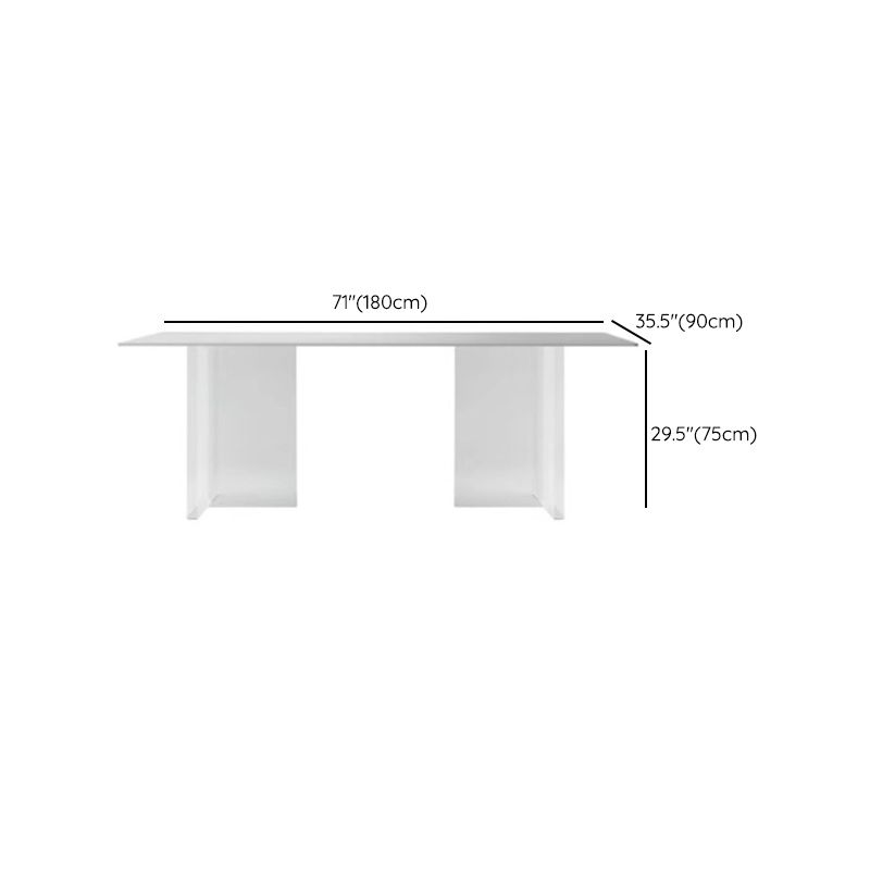 Modern 1/7 Pieces Dining Set Stone Rectangle Dining Table for Kitchen
