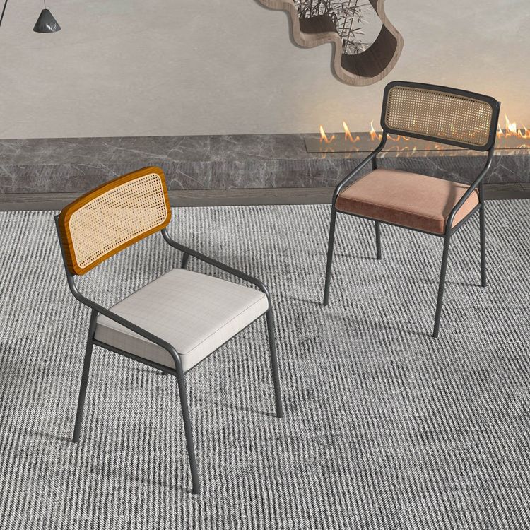 Contemporary Kitchen Dining Arm Chair Open Back Dining Side Chair