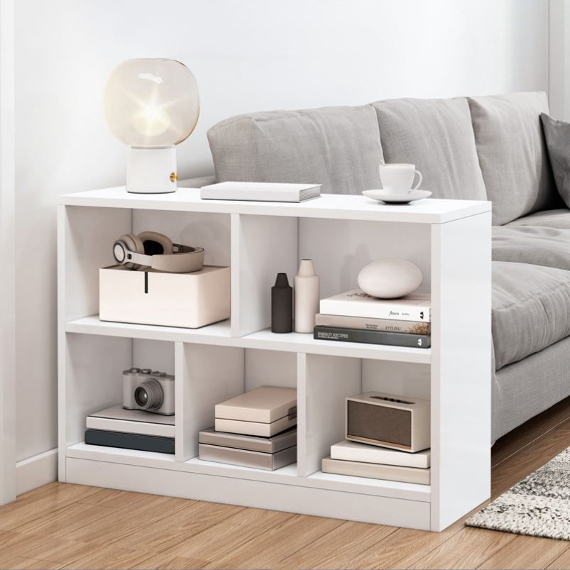 Closed Back Bookshelf Engineered Wood Bookcase for Study Room