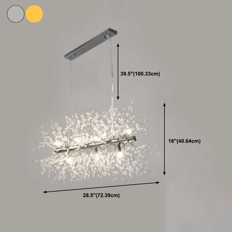Modern Firefly Island Pendant Lighting Metal Multiple-Light Island Pendant