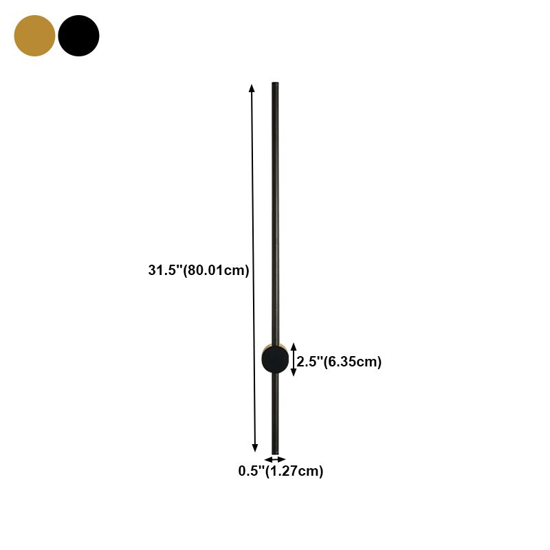 Linear Shape Metal Wall Lighting Idea Modern Style 1 Light Wall Light Sconce