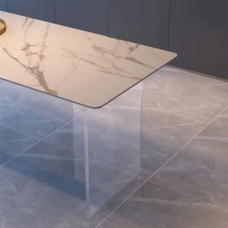 Modern 1/7 Pieces Dining Set Rectangle Acrylic Dining Table for Dining Room