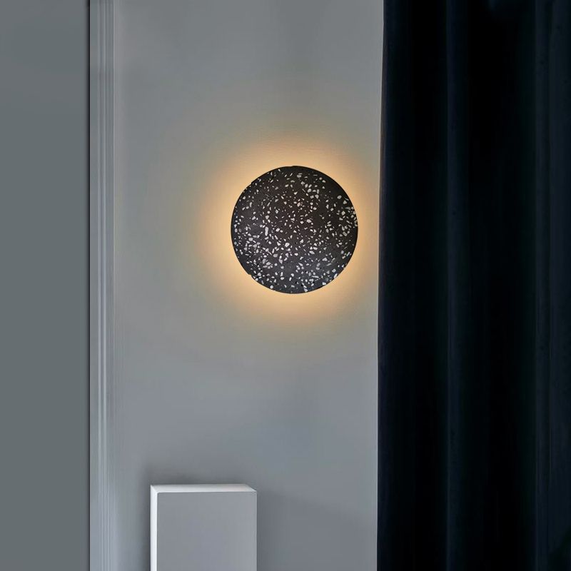 1-Light Stone Wall Sconce Modern Simple Wall Mount Lamp for Living Room