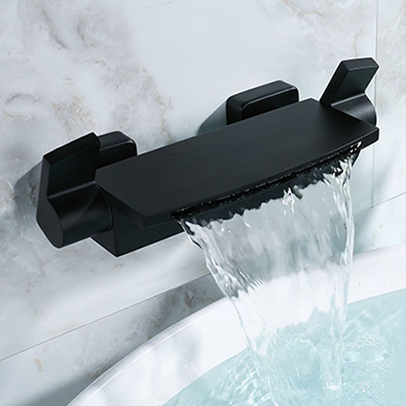 Contemporary Bathroom Faucet Wall Mounted Copper Fixed Clawfoot Tub Faucet