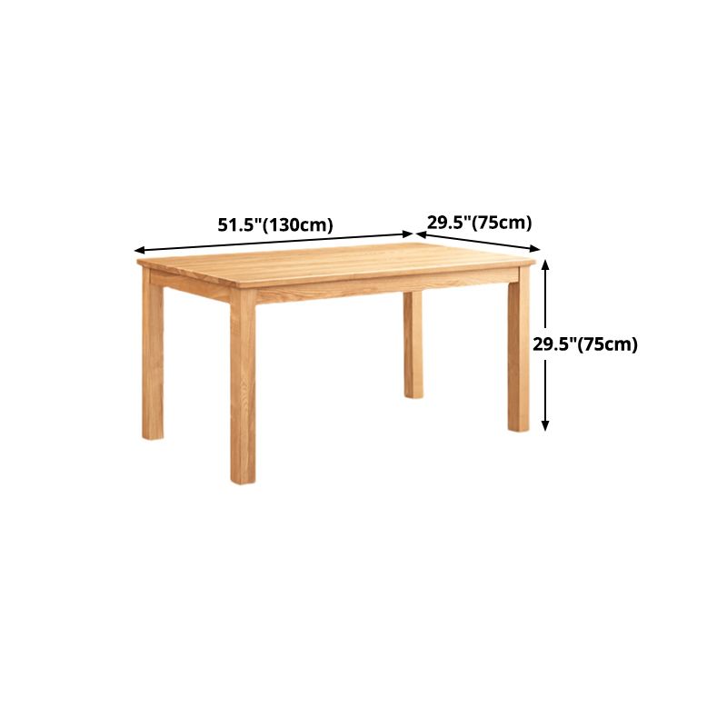 Table à manger rectangulaire de Style milieu du siècle, table à manger en bois massif pour la maison