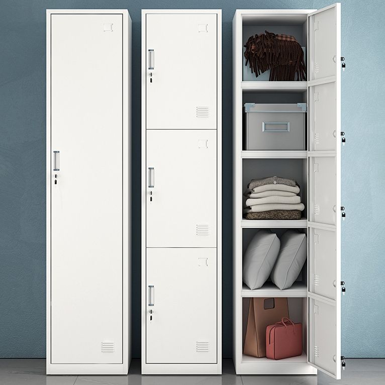 Contemporary Metal Wardrobe Cabinet Hinged Wardrobe Armoire for Home