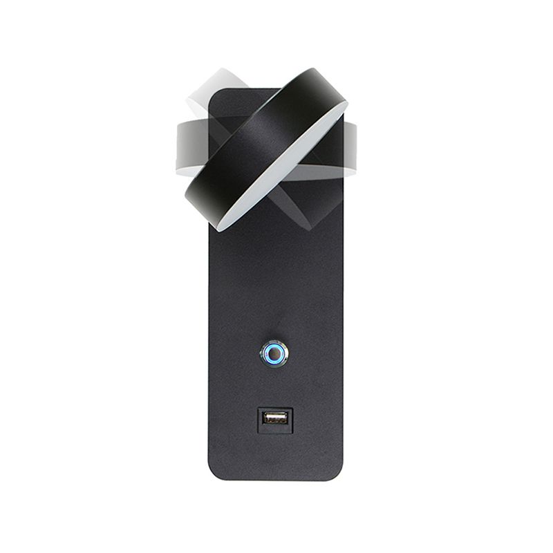 Roteerbare aanraking dimmen muurlamp Noordelijk bed LED leesmuurlicht met USB -poort