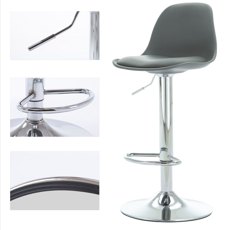 Scandinavian Adjustable Height Bar Stool Faux Leather Bar Stool for Bristol