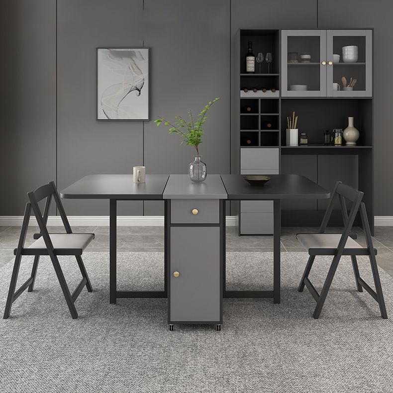 Tavolo da pranzo moderno del rettangolo moderno di metà secolo con base in legno massiccio, 59 "l x 29.1" h
