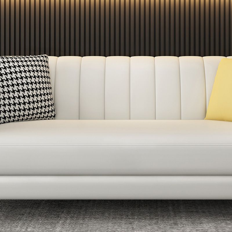 28.74" High Tuxedo Arm Sofa Faux Leather Contemporary Sofa for Living Room