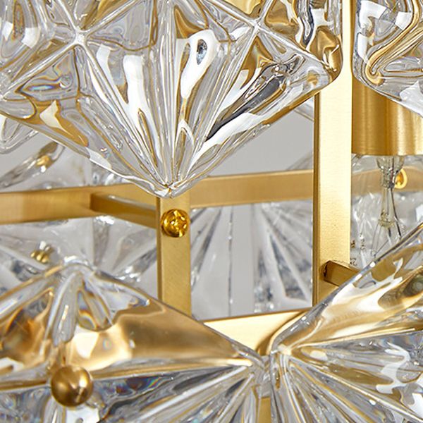 Modernism Golden Ceiling Light Crystal Kitchen Island Lighting for Dining Room