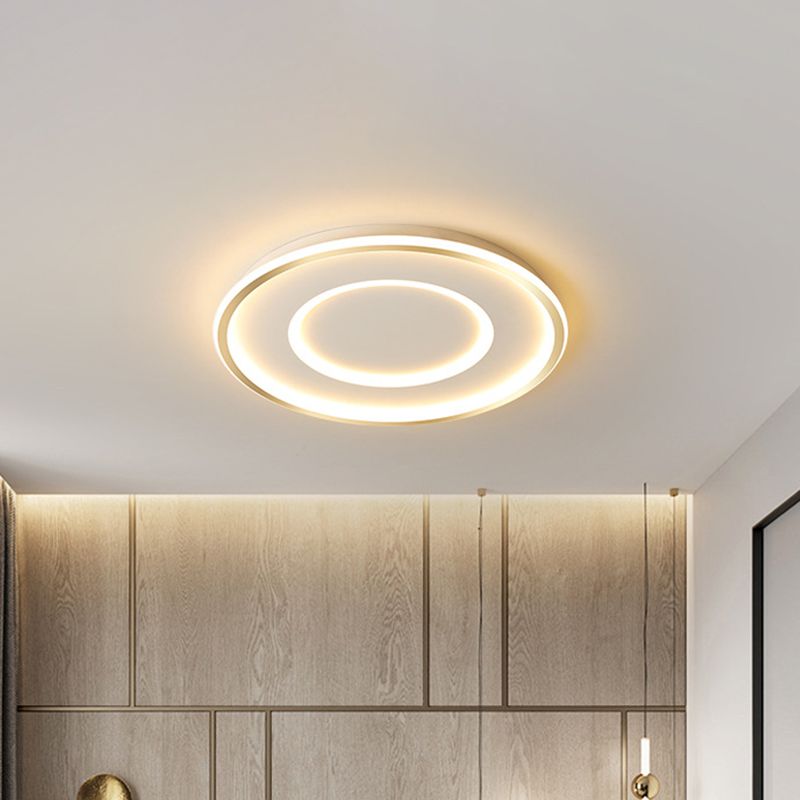 Extra Thin Star/Square/Triangle Flush Light Contemporary Metal Polished Gold LED Ceiling Mount Lamp for Baby Room