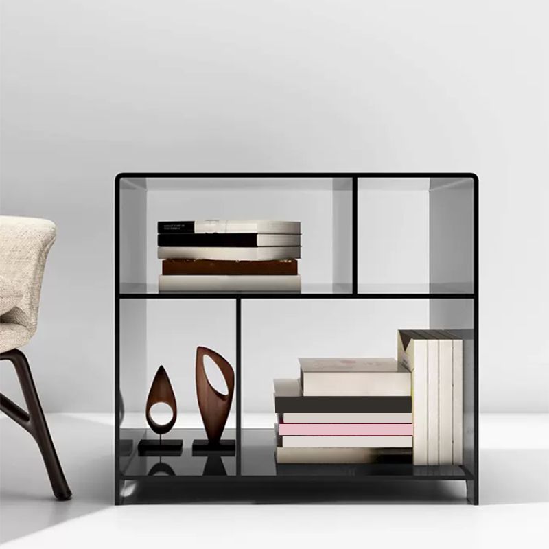 Scandinavian Acrylic Bookshelf Open Back Standard Bookcase with Shelves