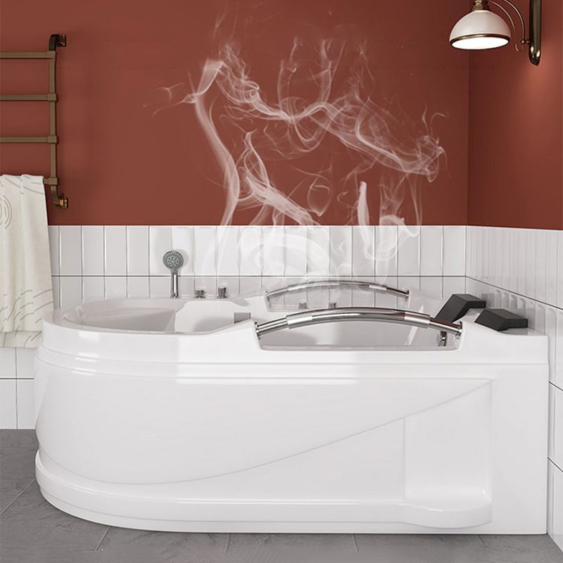 Free Form White Bathtub Bathroom Back to Wall Modern Bath Tub