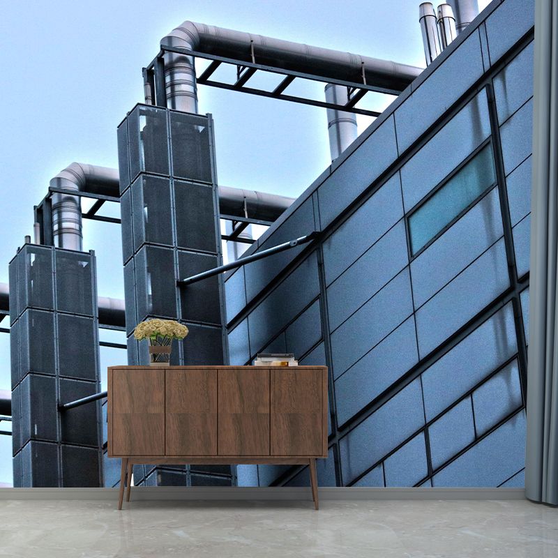 Construction Mural Modern Stain Resistant Decorative Wall Art for Bedroom