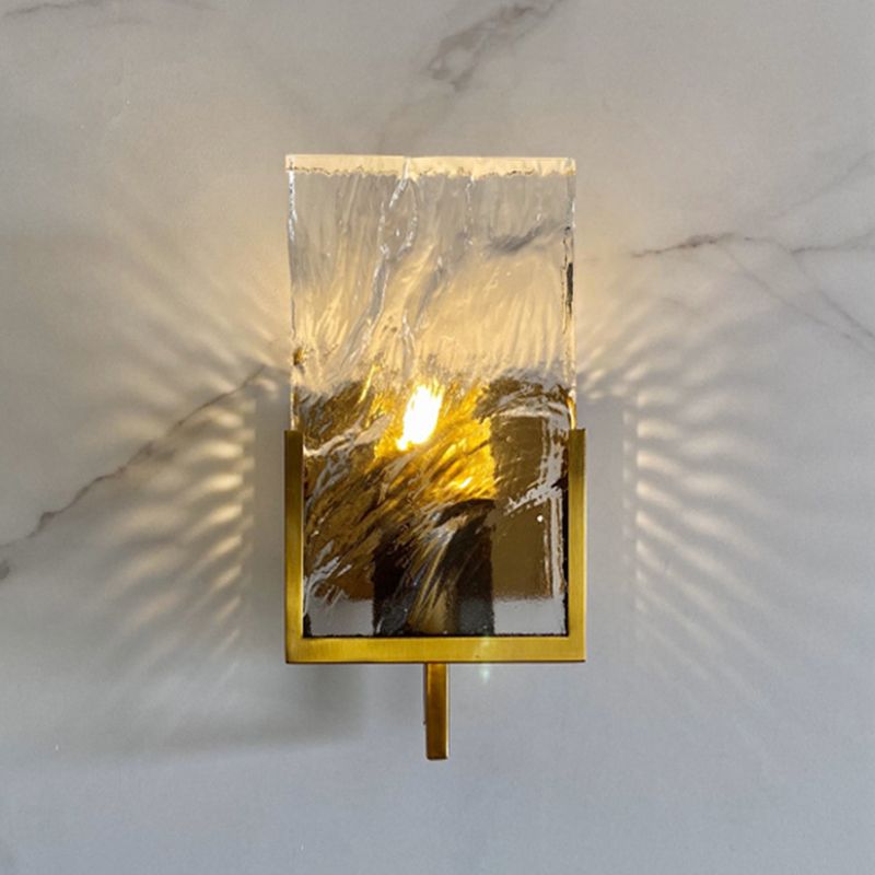 Single Modern Golden Wall Mounted Sconce Crystal Wall Light for Bedroom