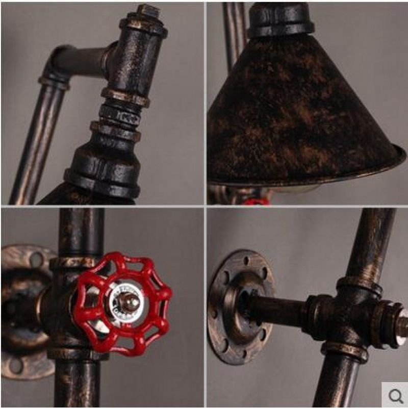 Rost konische Wandlampe Industriestil Metall 1-Licht-Korridor Wandhalterung Laterne