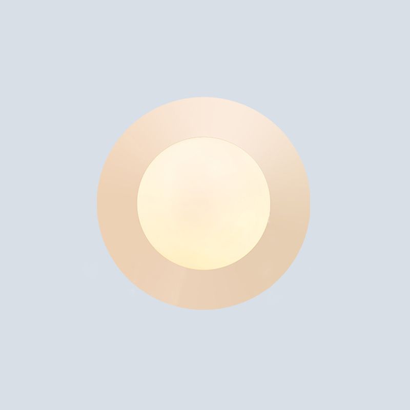 Nordic Style Wall Sconce White Glass Globe Wall Mounted Light for Living Room