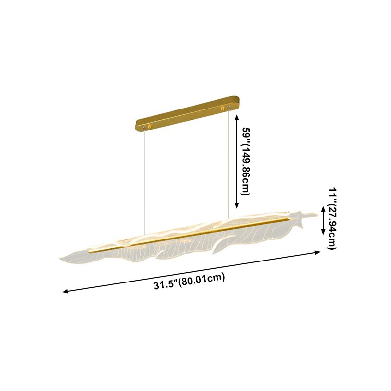 Moderne Inselanhänger Lampen 1-Licht-Restaurant Hängende Leuchten mit Acrylschatten
