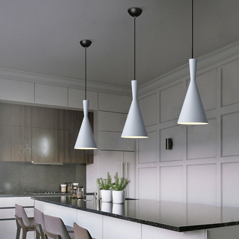 Cone Shade Hanging Lighting Modern Style Metal 1 Light Hanging Lamp for Bedside