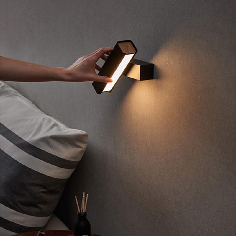 Contemporary Simple Metal Wall Sconce 1 Light Rectangular Wall Light for Living Room