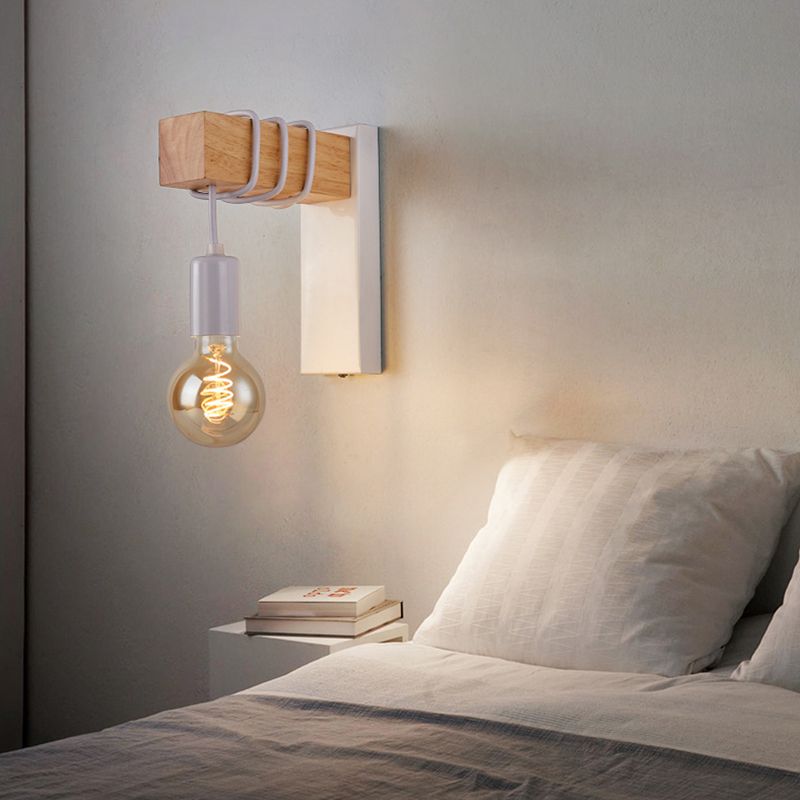 Estilo minimalista retro Diconces de luz de pared regular 1 apliques de metal ligero