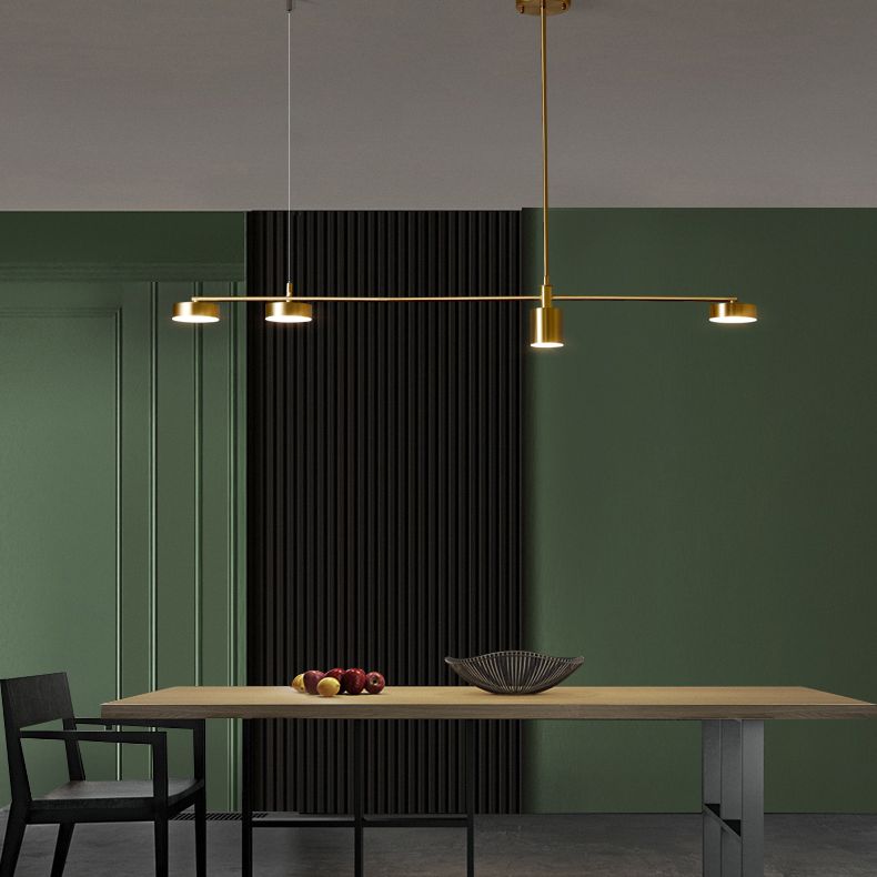 Mid-Century Linear Island Light Fixtures Metal Island Lamps