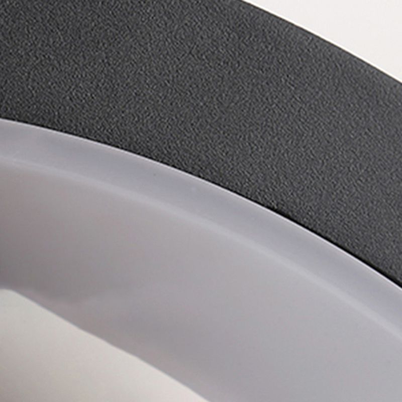 Simple Wall Sconce Curve Outdoor Sconce Light Fixture in Black