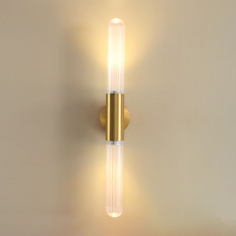 Modern Style Cylinder Vanity Light 2 Lights Metal Vanity Lamp for Shower Room