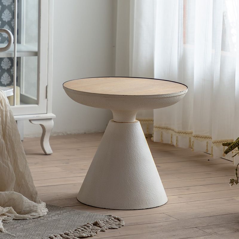 20" Wide French Country Side Table Metal Round Accent Side Table