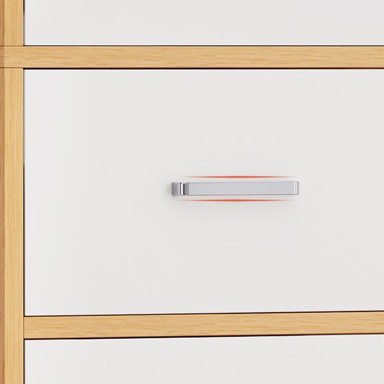 Modern Rectangle Chest Bar Pulls Storage Cabinet with Drawer