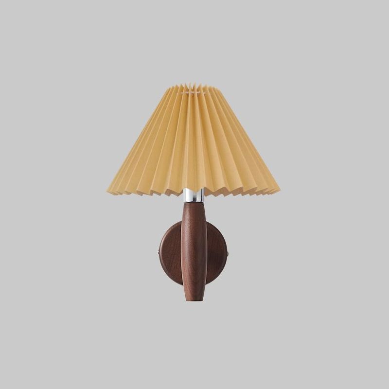 Contemporary Geometric Sconce Lights Wood 1 Light Wall Mount Light Fixture