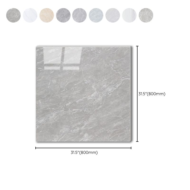 Modern Square Marbling Singular Tile Slip Resistant Polished Tile