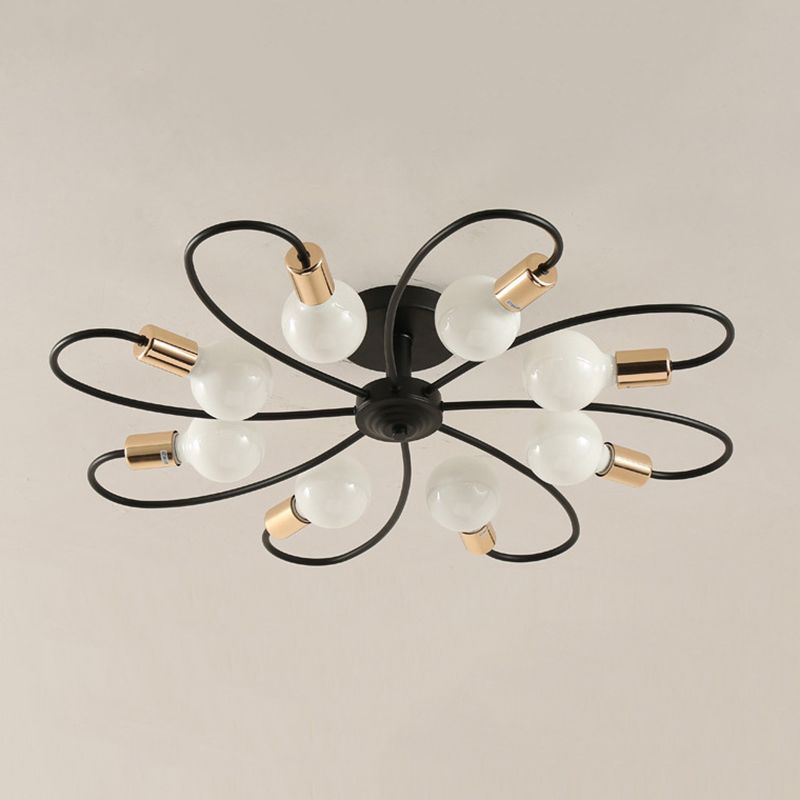 Industrial Ceiling Light Simple Flush Mount Light Fixture for Sitting Room