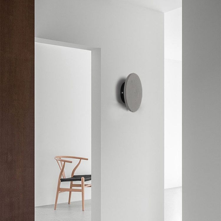 Moderner Stil Zement Wandleuchte runde Form LED -Wandleuchte für draußen