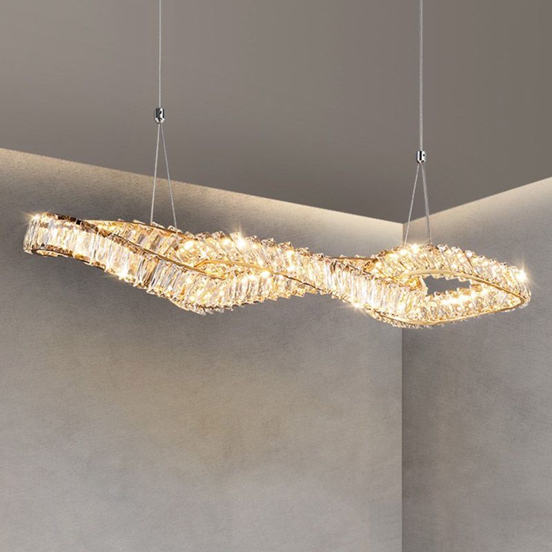 Modern Dining Chandelier Pendant Kitchen Dining Room Crystal Hanging Lamp Fixture