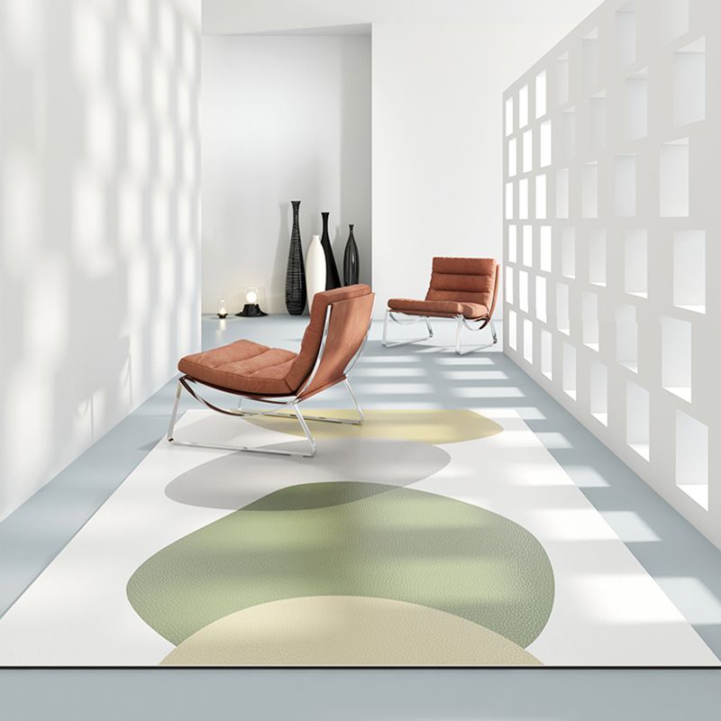 Grey Modern Carpet Polyester Color Block Carpet Washable Carpet for Living Room