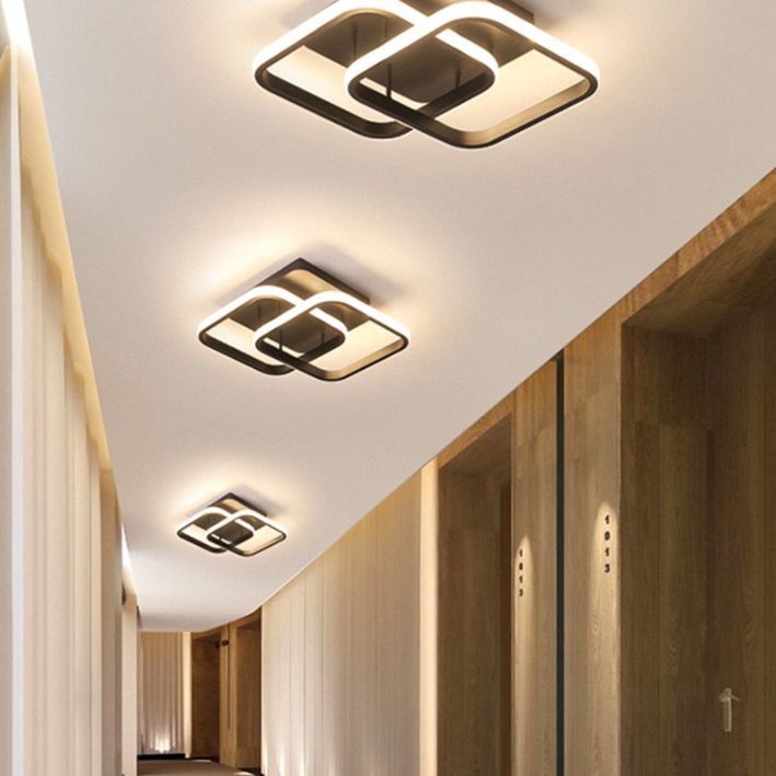 Geomtric Semi Flush Mount Light Acrylic Creative Flush-Mount Light Fixture for Hallway